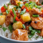 Homemade Sweet and Sour Chicken with Rice recipe photo