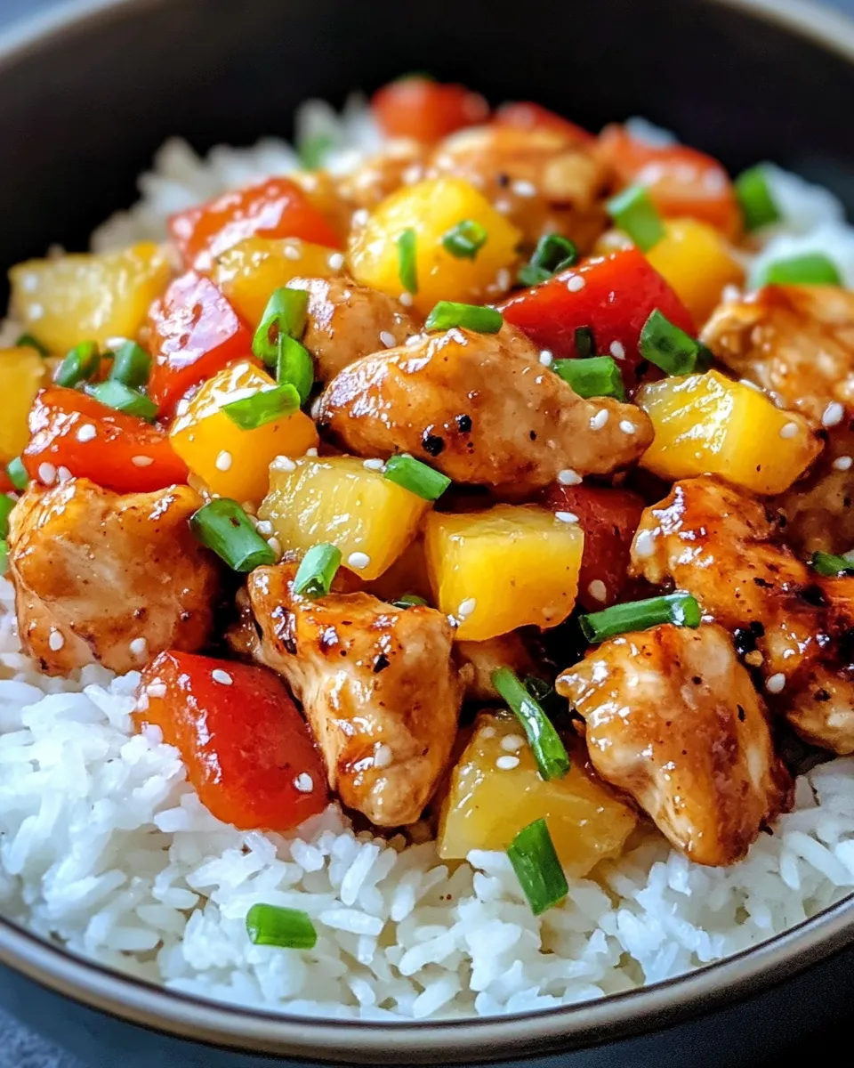 Classic Sweet and Sour Chicken with Rice dish photo