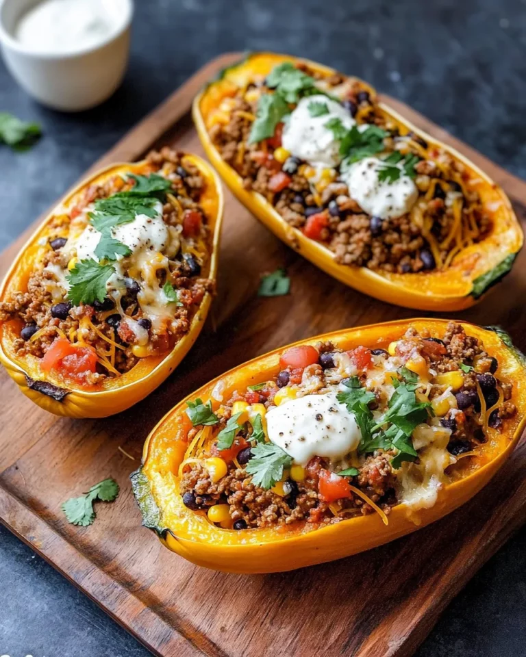 Homemade Taco-Stuffed Spaghetti Squash Boats photo