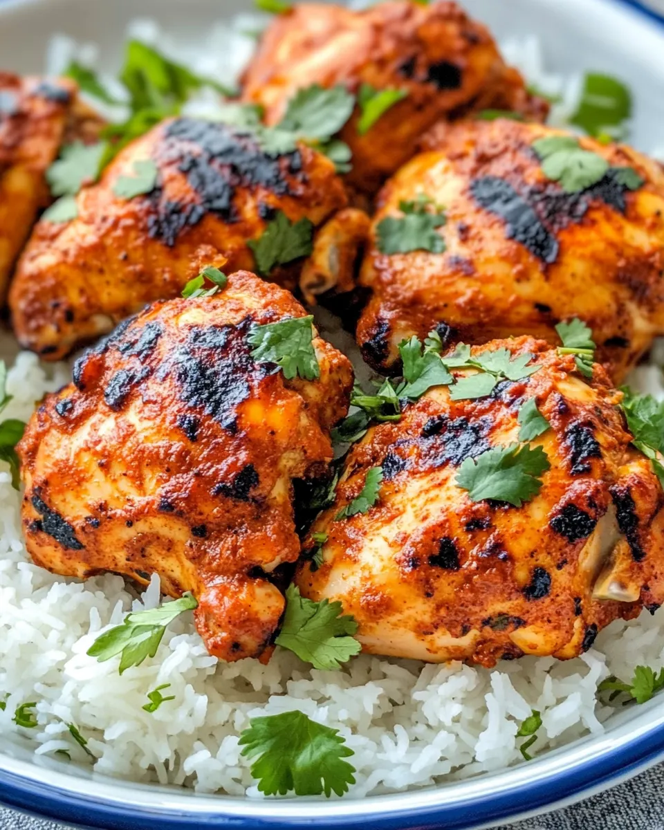Easy Tandoori Chicken with Basmati Rice food shot
