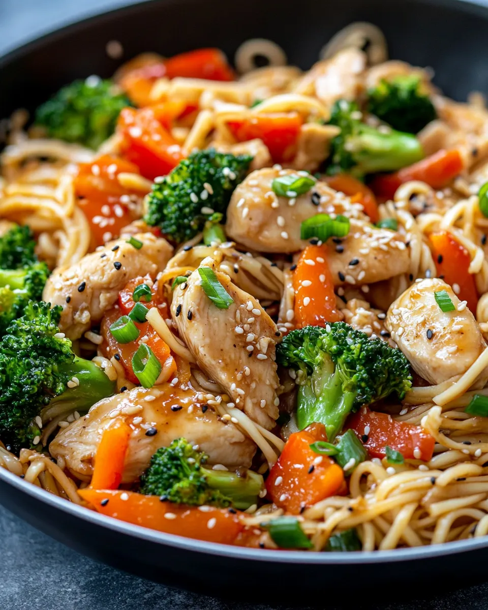 Delicious Teriyaki Chicken Noodle Stir-Fry dish photo