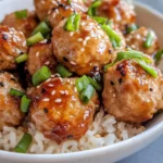 Homemade Teriyaki Meatballs with Sticky Rice recipe photo