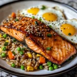 Homemade Teriyaki Salmon with Fried Rice recipe photo