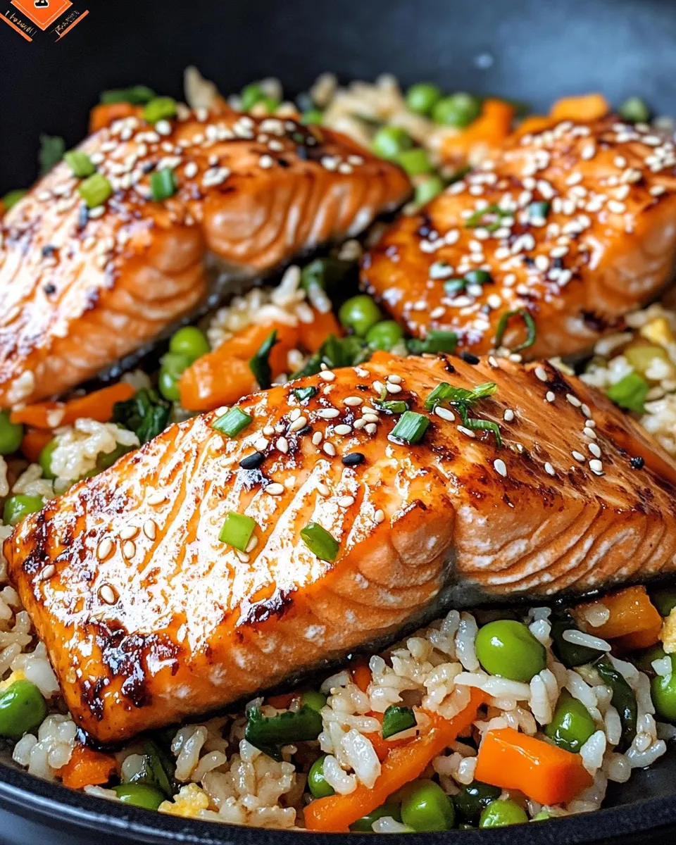 Delicious Teriyaki Salmon with Fried Rice picture