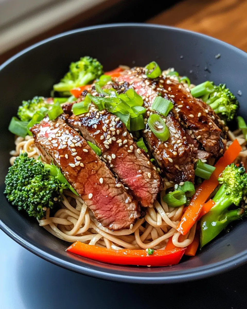 Classic Teriyaki Steak Soba Bowls dish photo