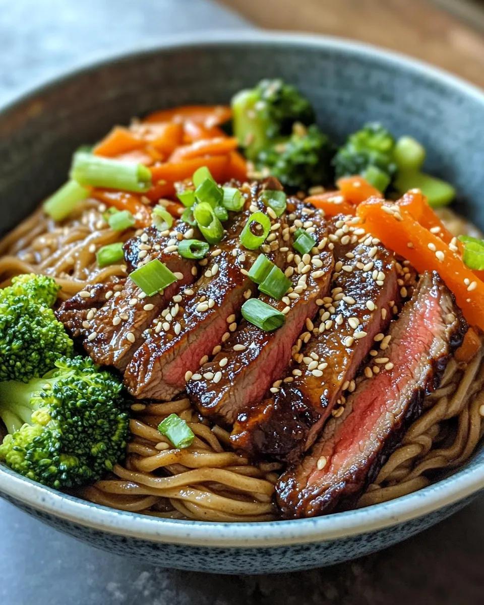 Delicious Teriyaki Steak Soba Bowls picture