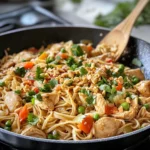 Homemade Thai Peanut Chicken Noodles photo