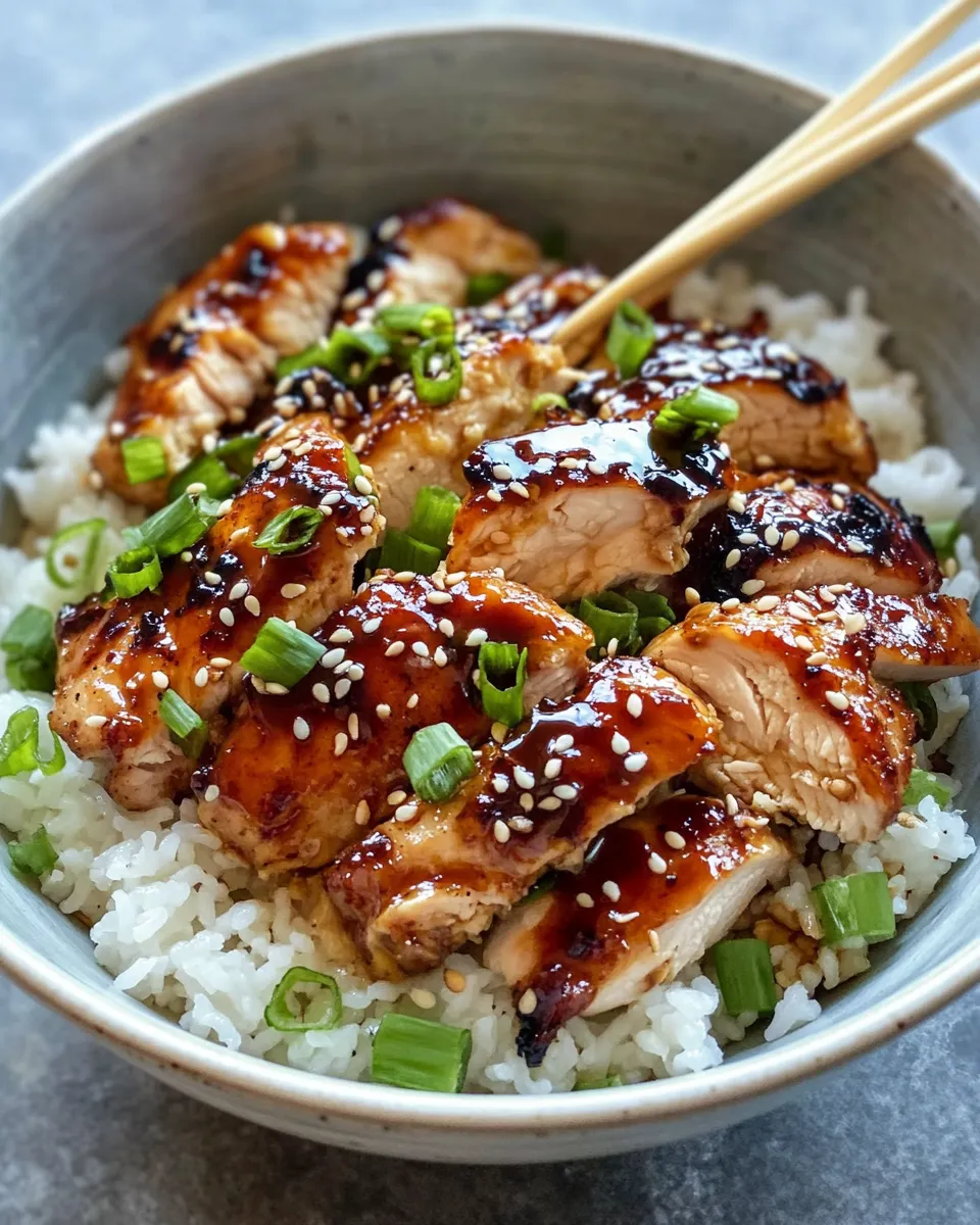 Easy Yakitori Chicken Rice Bowls recipe photo