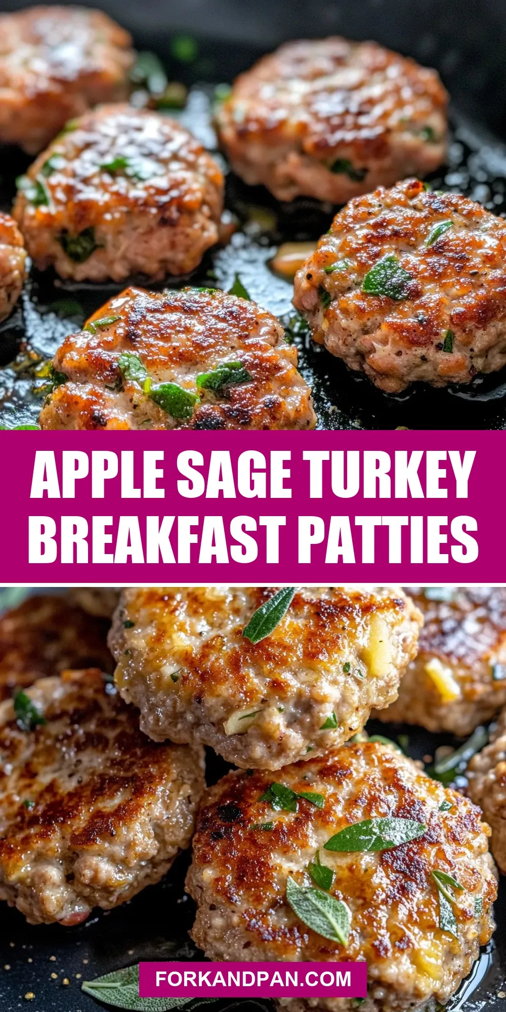 Simple Apple Sage Turkey Breakfast Patties