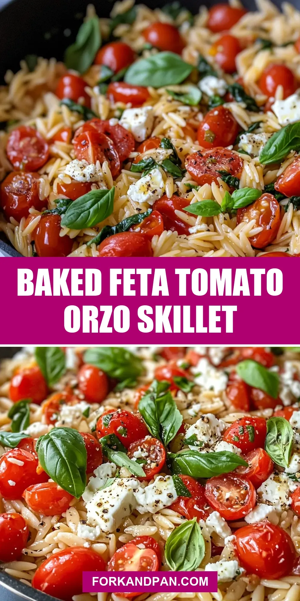 Baked Feta Tomato Orzo Skillet (Simple & Delicious)