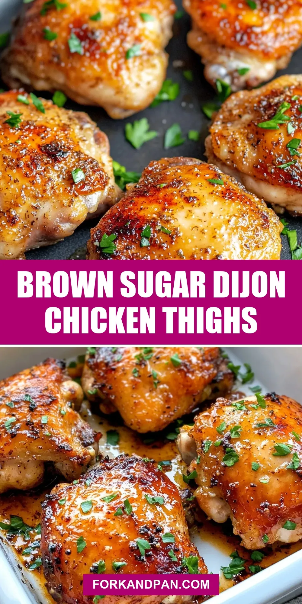 The Best Brown Sugar Dijon Chicken Thighs Ever