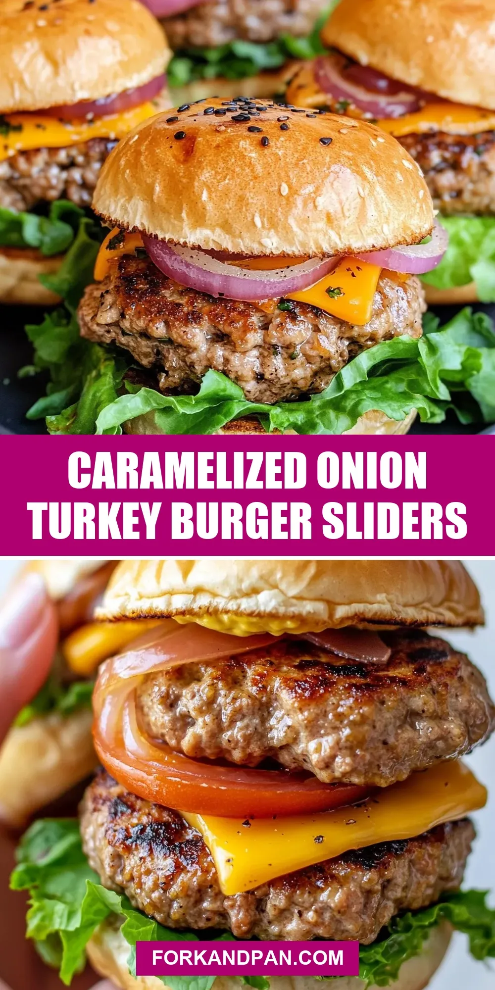The Best Caramelized Onion Turkey Burger Sliders Ever