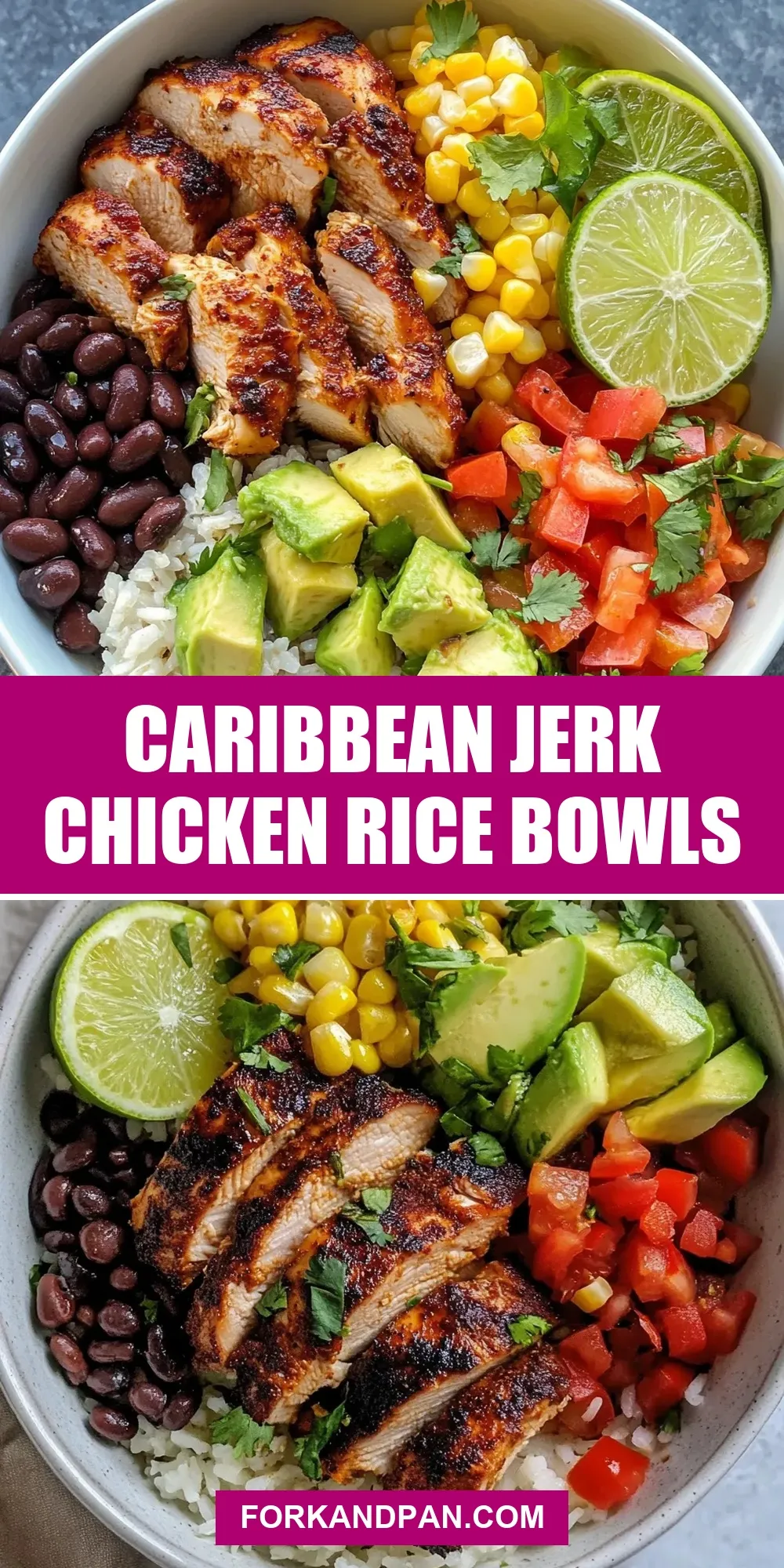 Caribbean Jerk Chicken Rice Bowls Recipe