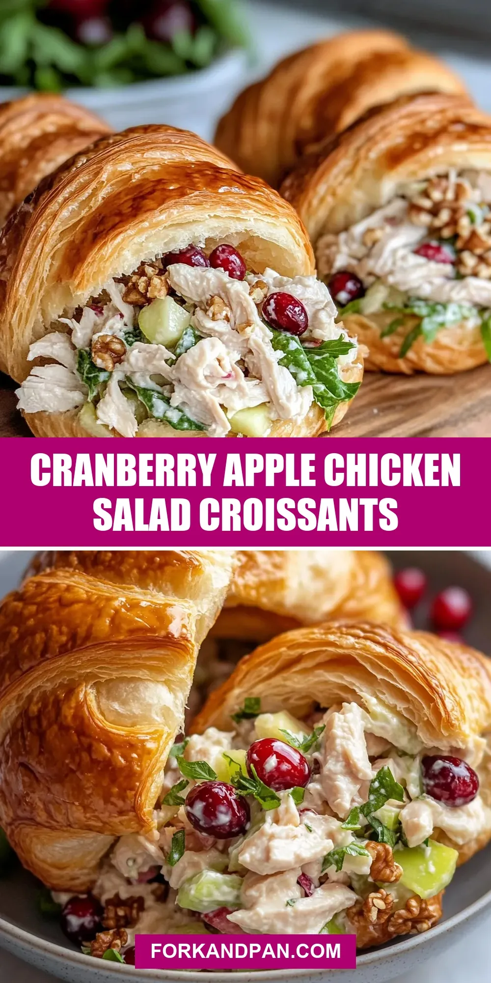 How To Make Ultimate Cranberry Apple Chicken Salad Croissants