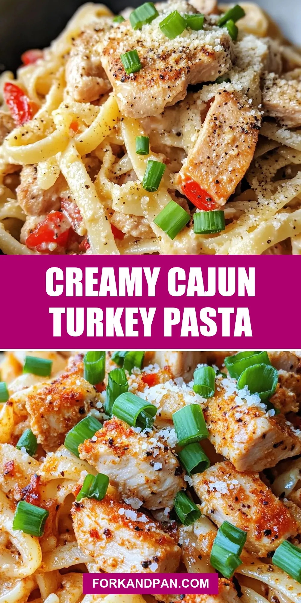 Easy Creamy Cajun Turkey Pasta Recipe