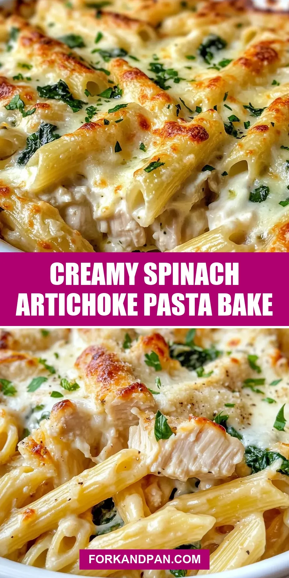 Creamy Spinach Artichoke Pasta Bake (Homemade & Delicious)