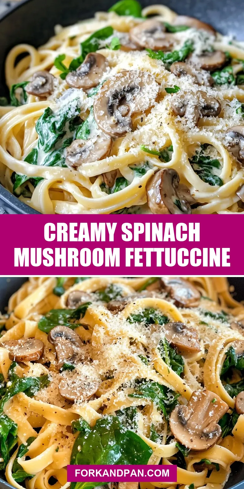 How To Make Ultimate Creamy Spinach Mushroom Fettuccine