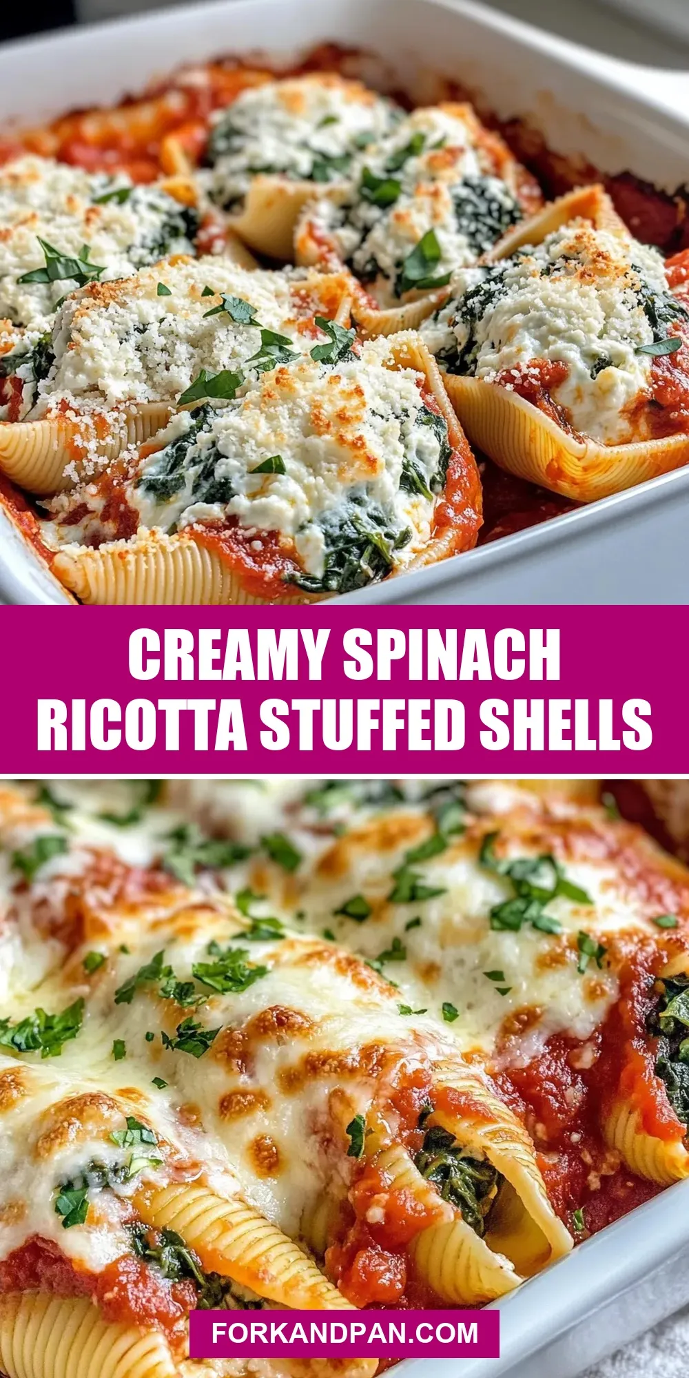 Creamy Spinach Ricotta Stuffed Shells Recipe