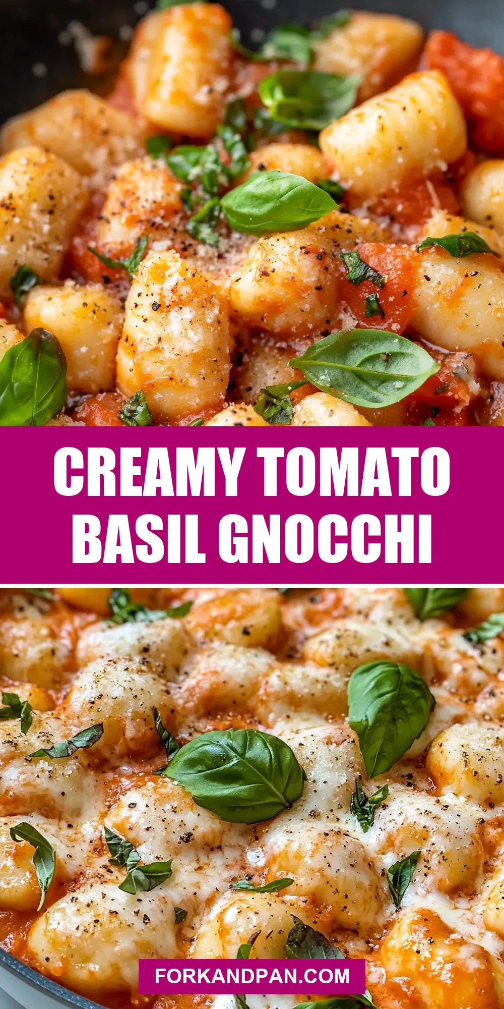 The Best Creamy Tomato Basil Gnocchi Ever