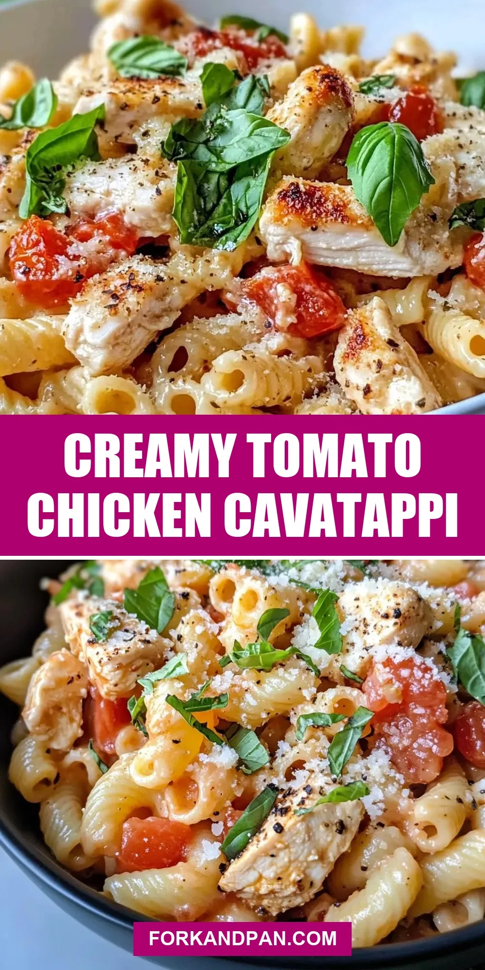 Easy Creamy Tomato Chicken Cavatappi Recipe