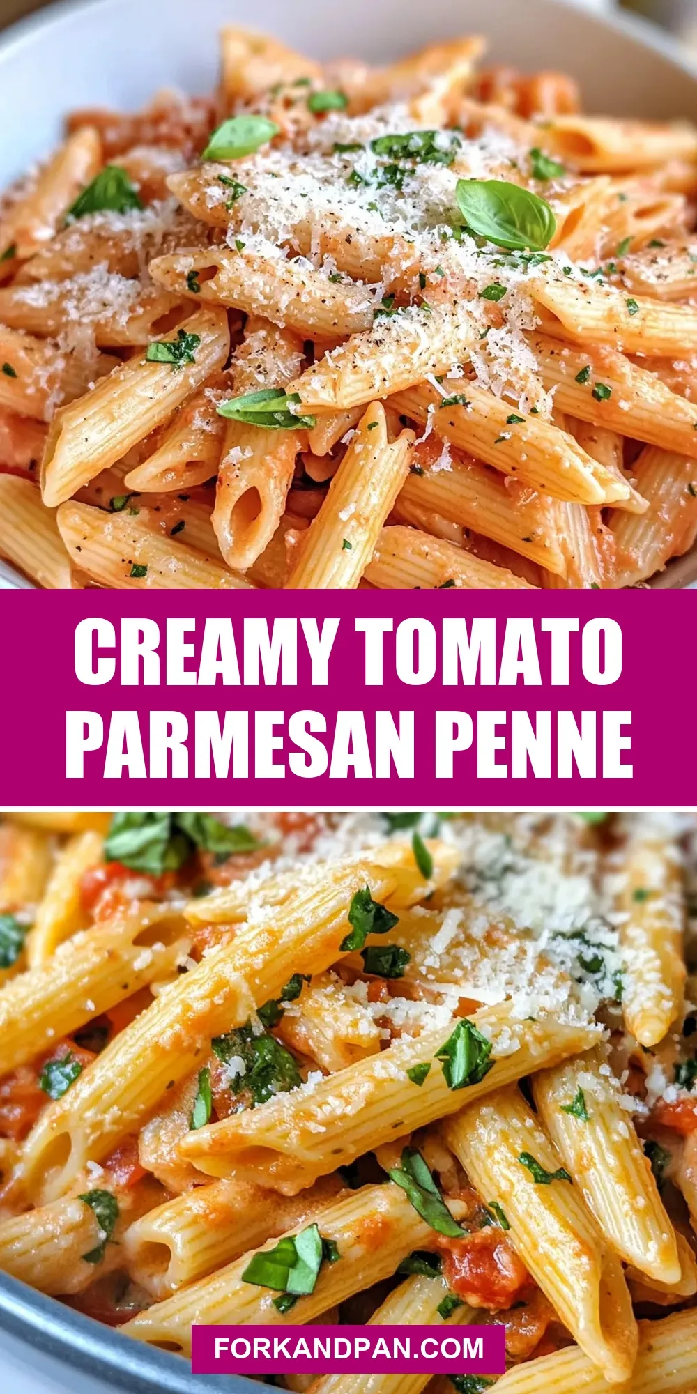 Easy Creamy Tomato Parmesan Penne Recipe