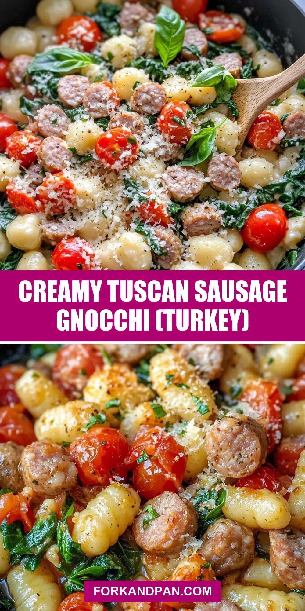 Easy Creamy Tuscan Sausage Gnocchi (Turkey) Recipe