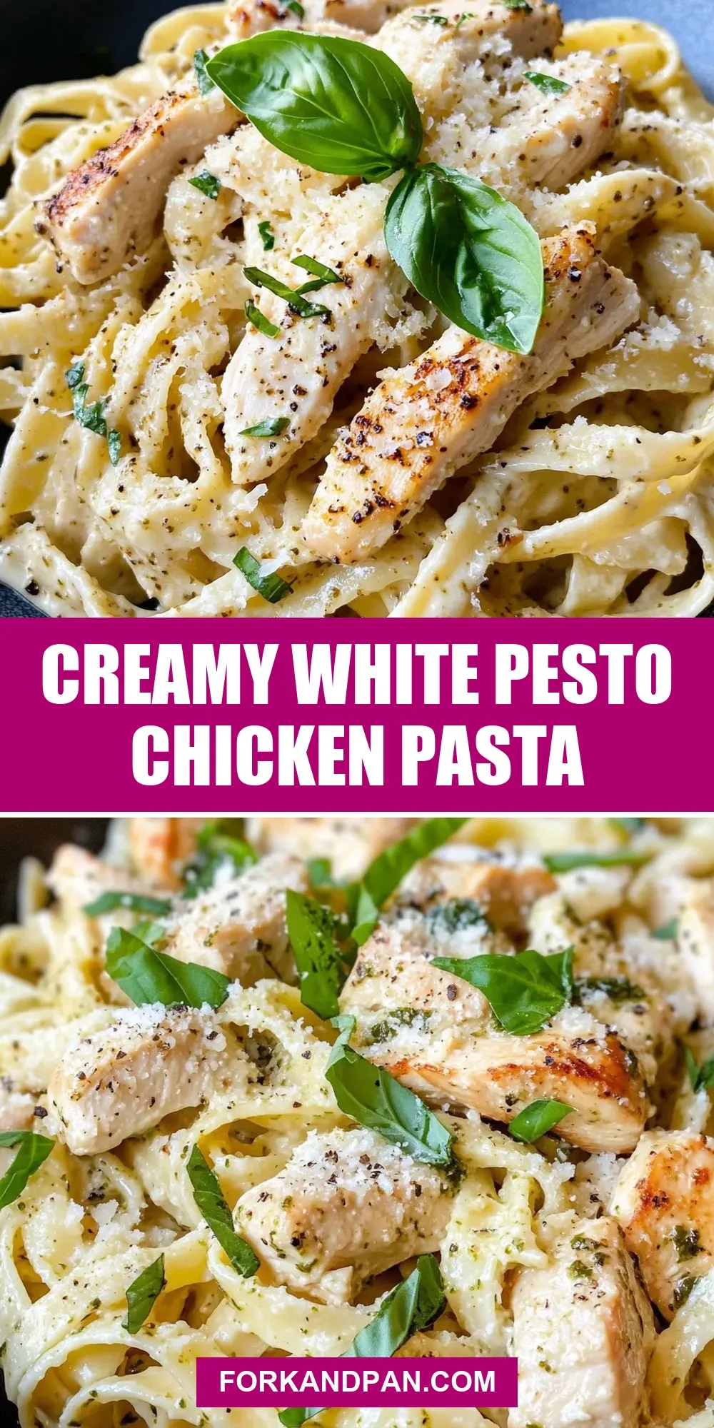 Creamy White Pesto Chicken Pasta Recipe
