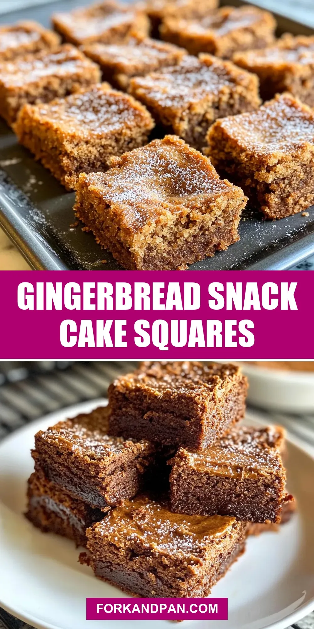 The Best Gingerbread Snack Cake Squares Ever