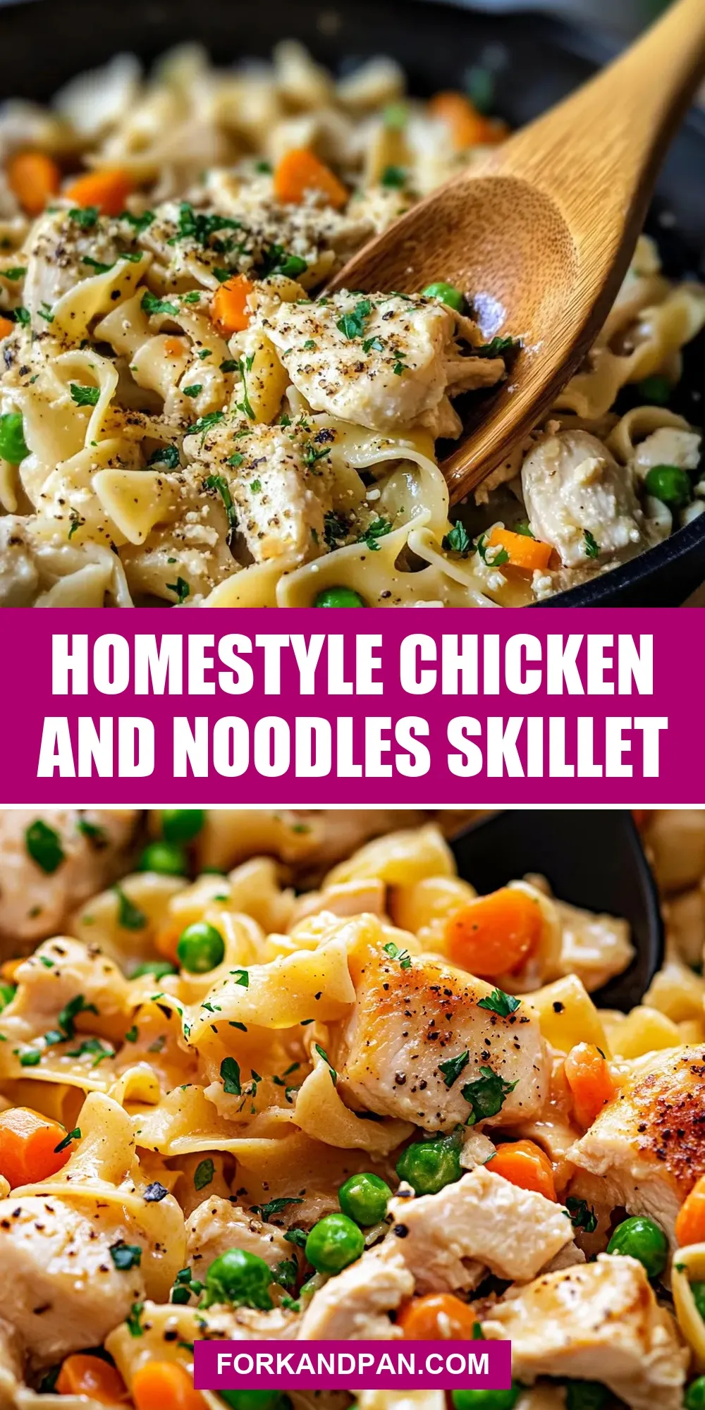 Homestyle Chicken And Noodles Skillet (Homemade & Delicious)