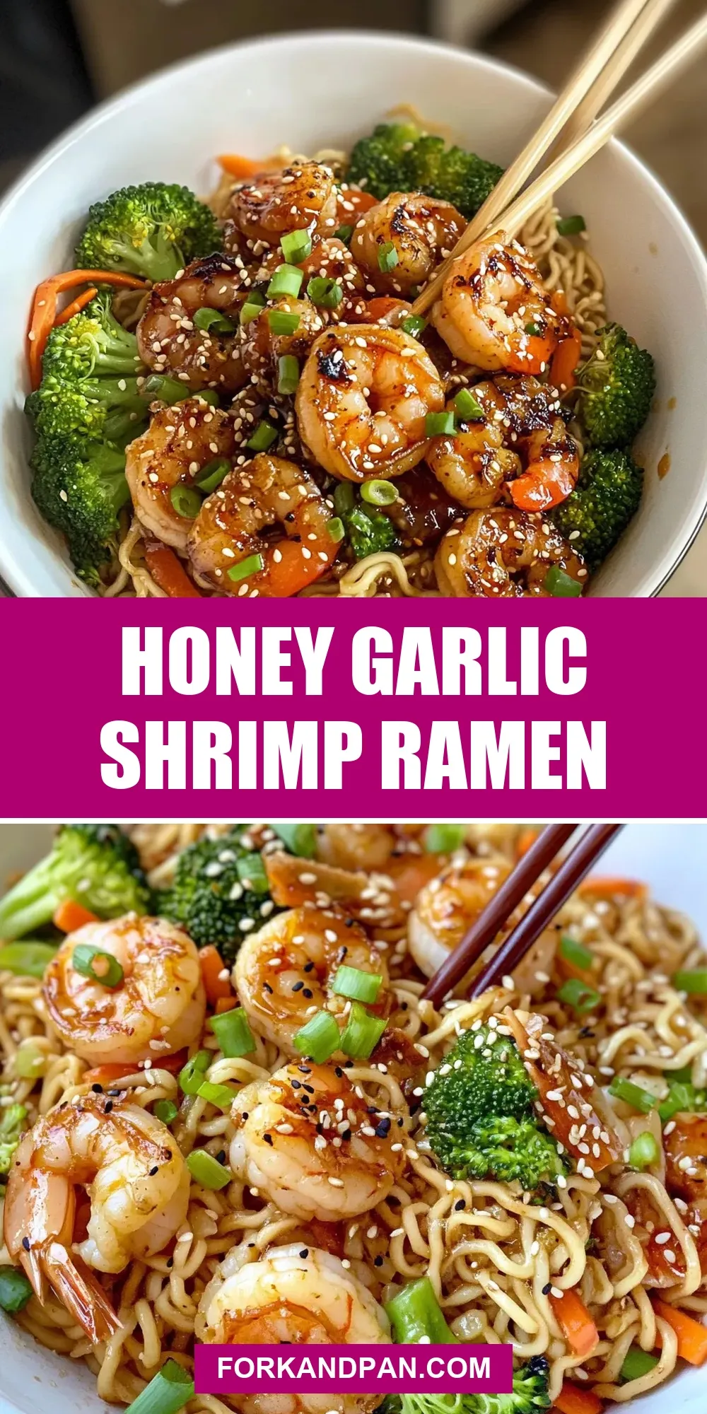 Easy Honey Garlic Shrimp Ramen