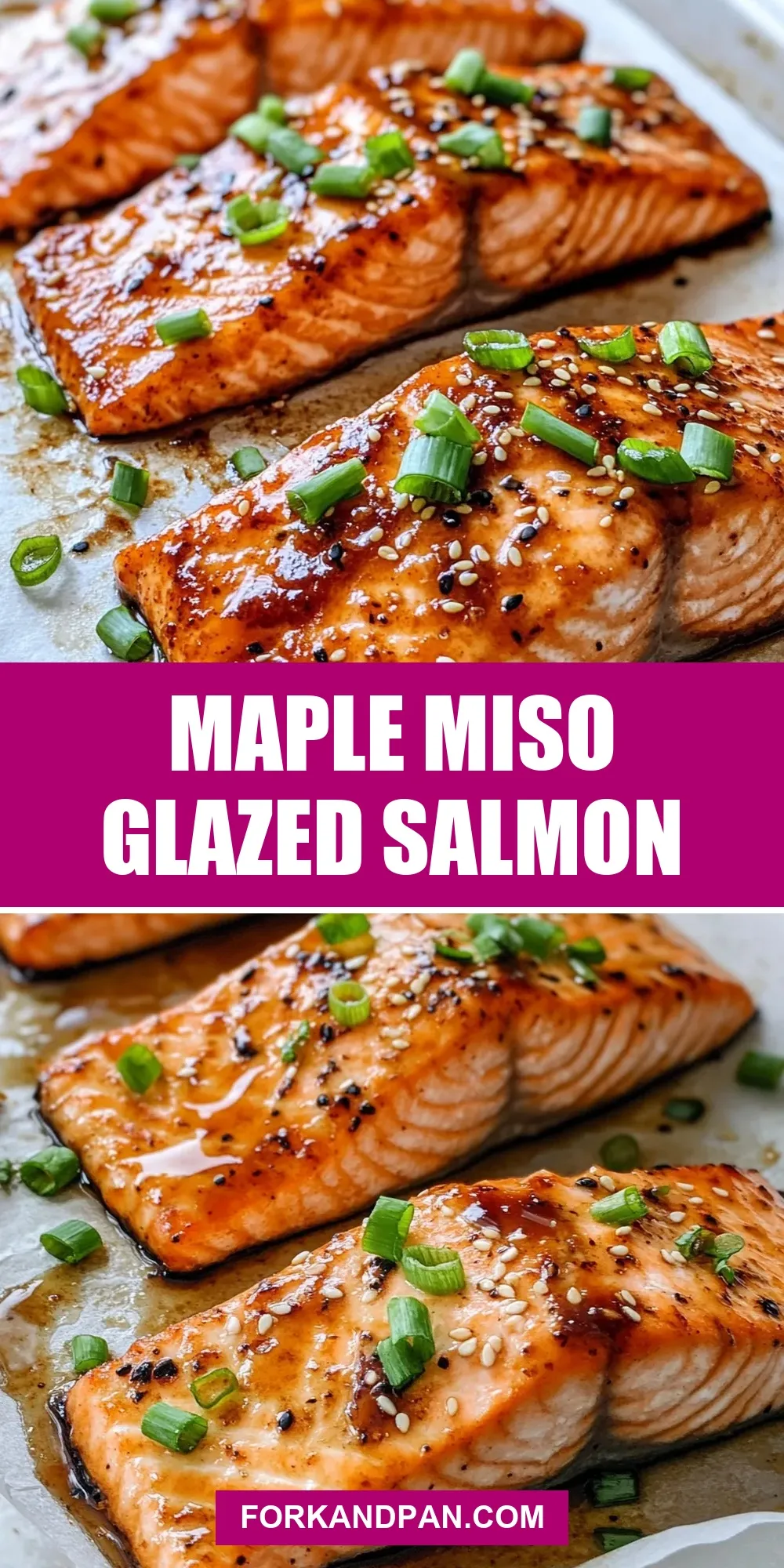 Simple Maple Miso Glazed Salmon