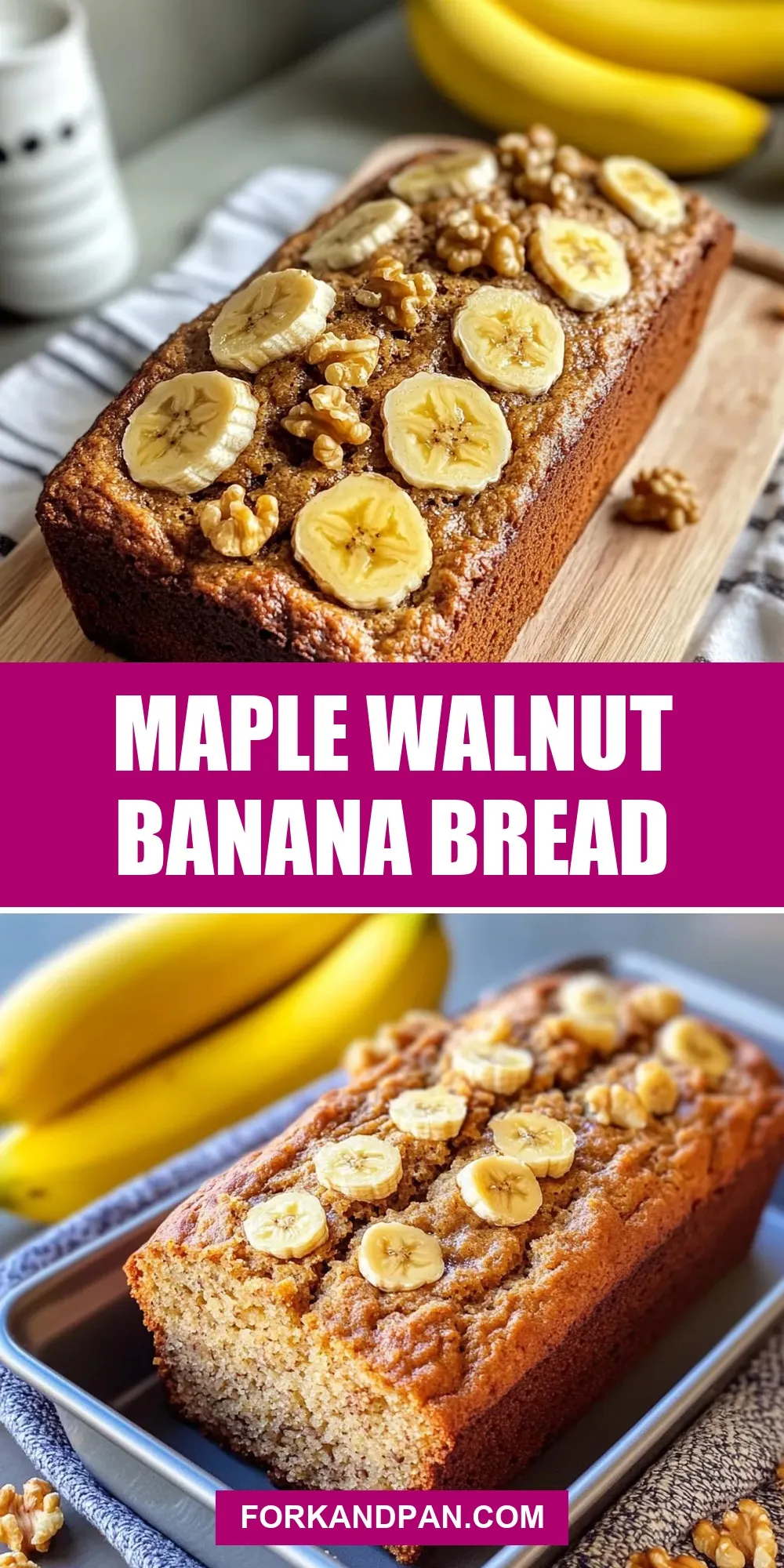 How To Make Creamy Maple Walnut Banana Bread