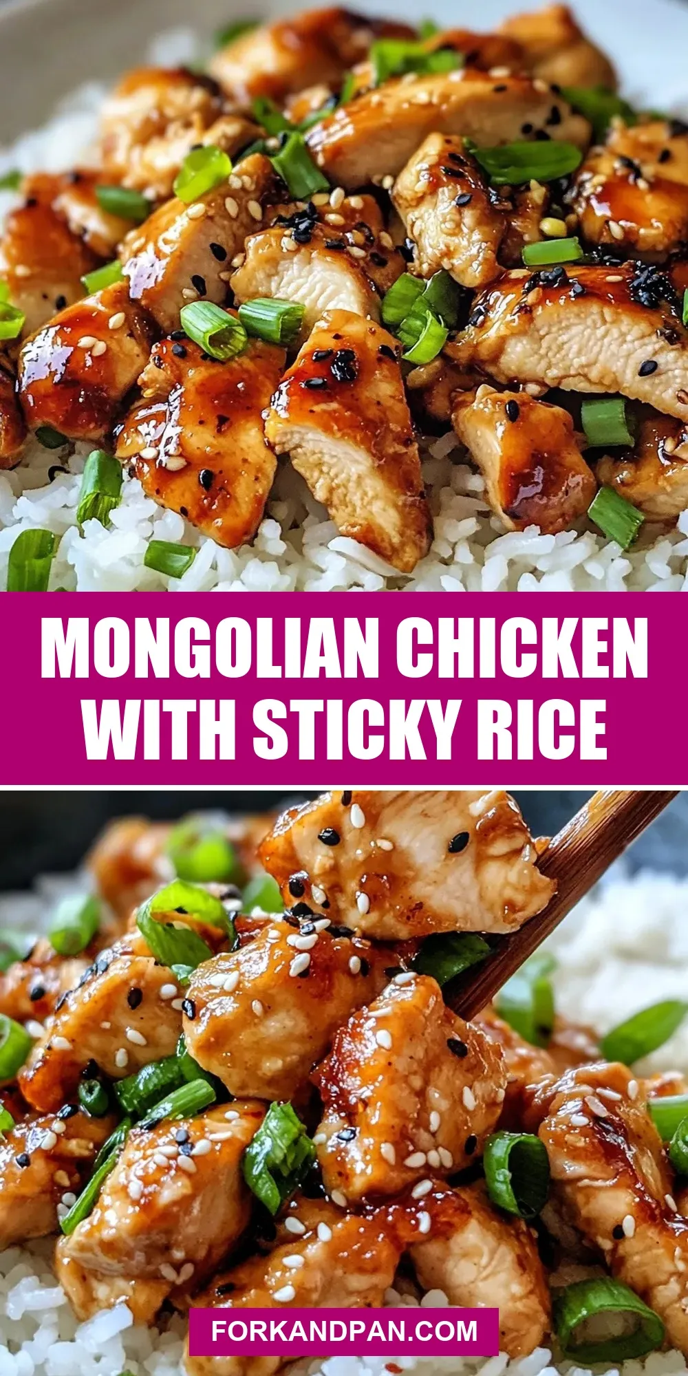 Easy Mongolian Chicken With Sticky Rice