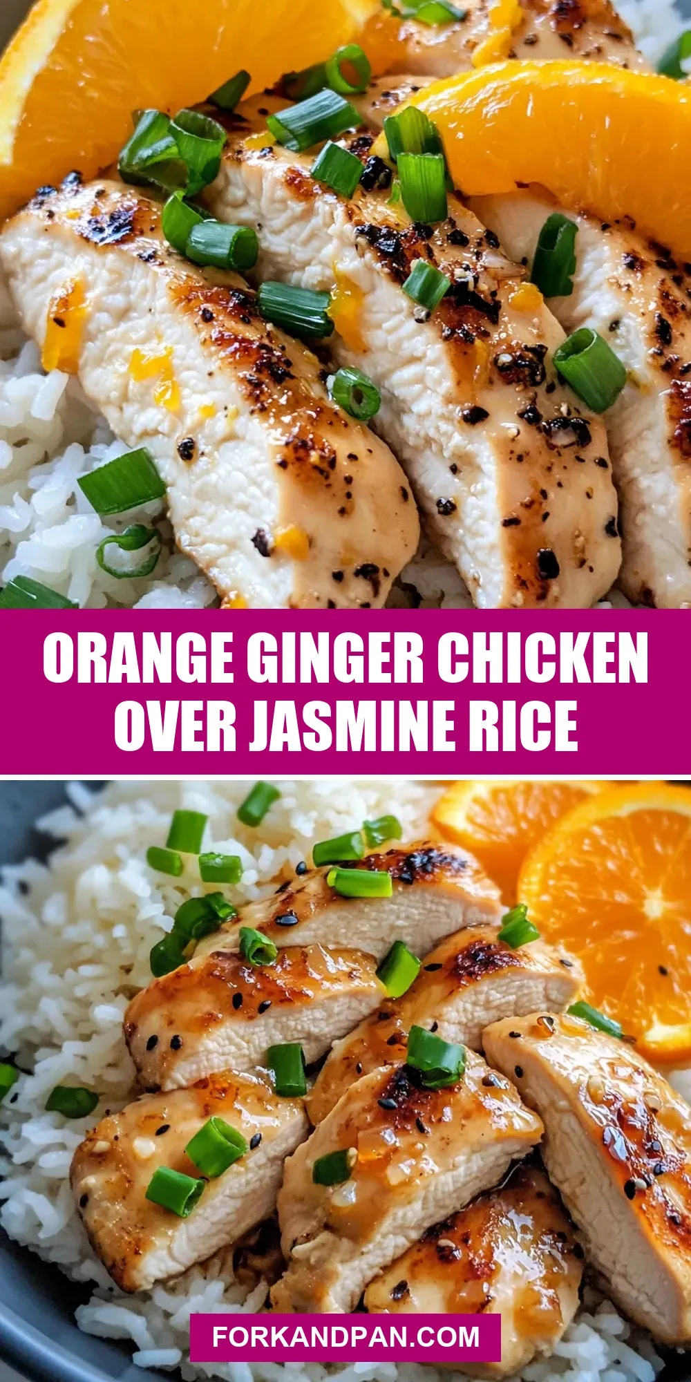 Easy Orange Ginger Chicken Over Jasmine Rice Recipe