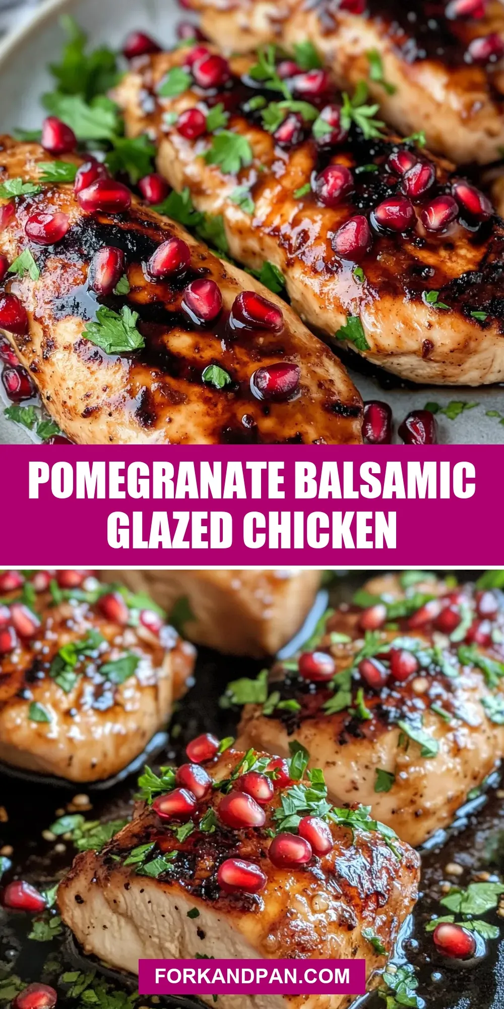 How To Make Homemade Pomegranate Balsamic Glazed Chicken