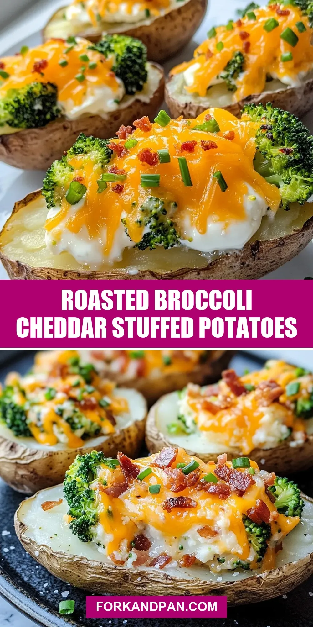 Roasted Broccoli Cheddar Stuffed Potatoes (Ultimate & Delicious)