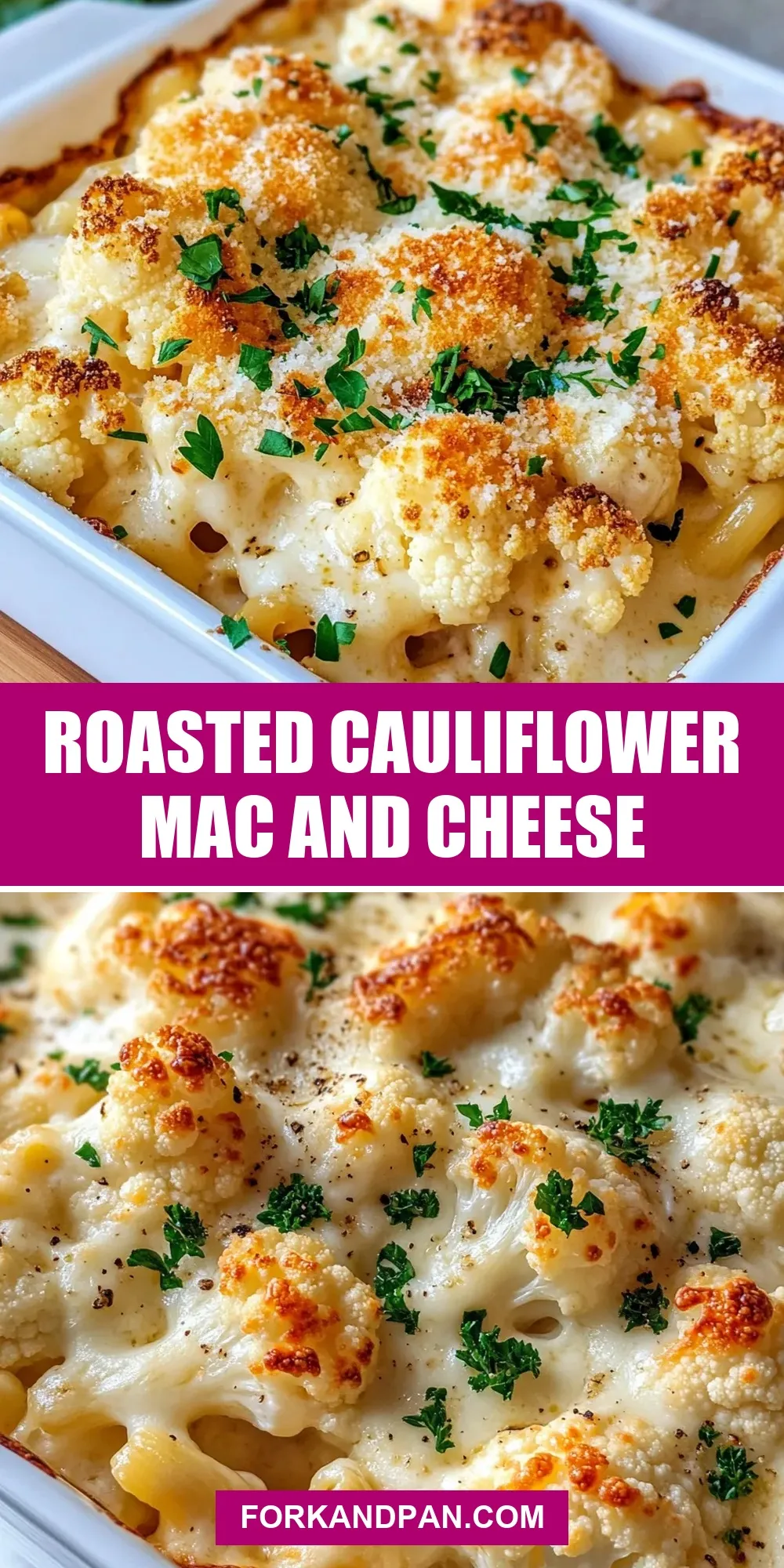 Homemade Roasted Cauliflower Mac And Cheese