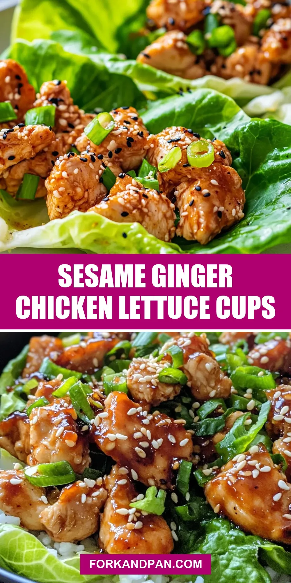 Easy Sesame Ginger Chicken Lettuce Cups Recipe