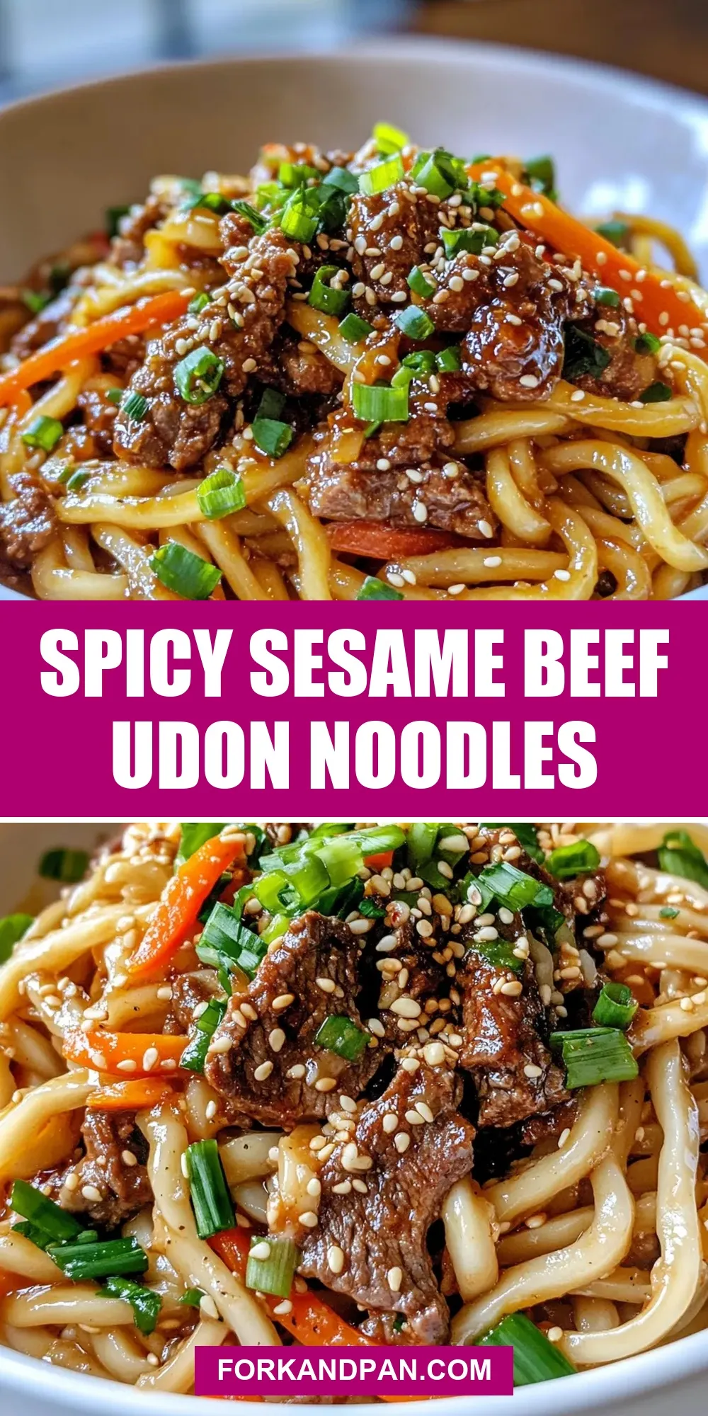 Spicy Sesame Beef Udon Noodles (Fresh & Delicious)
