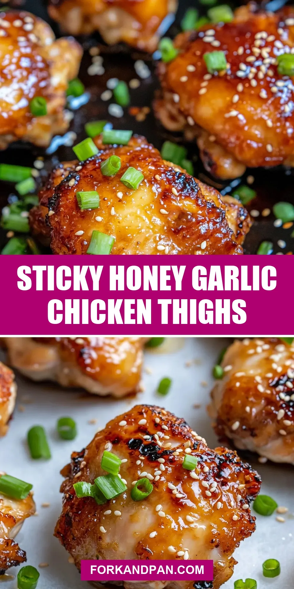 Easy Sticky Honey Garlic Chicken Thighs Recipe
