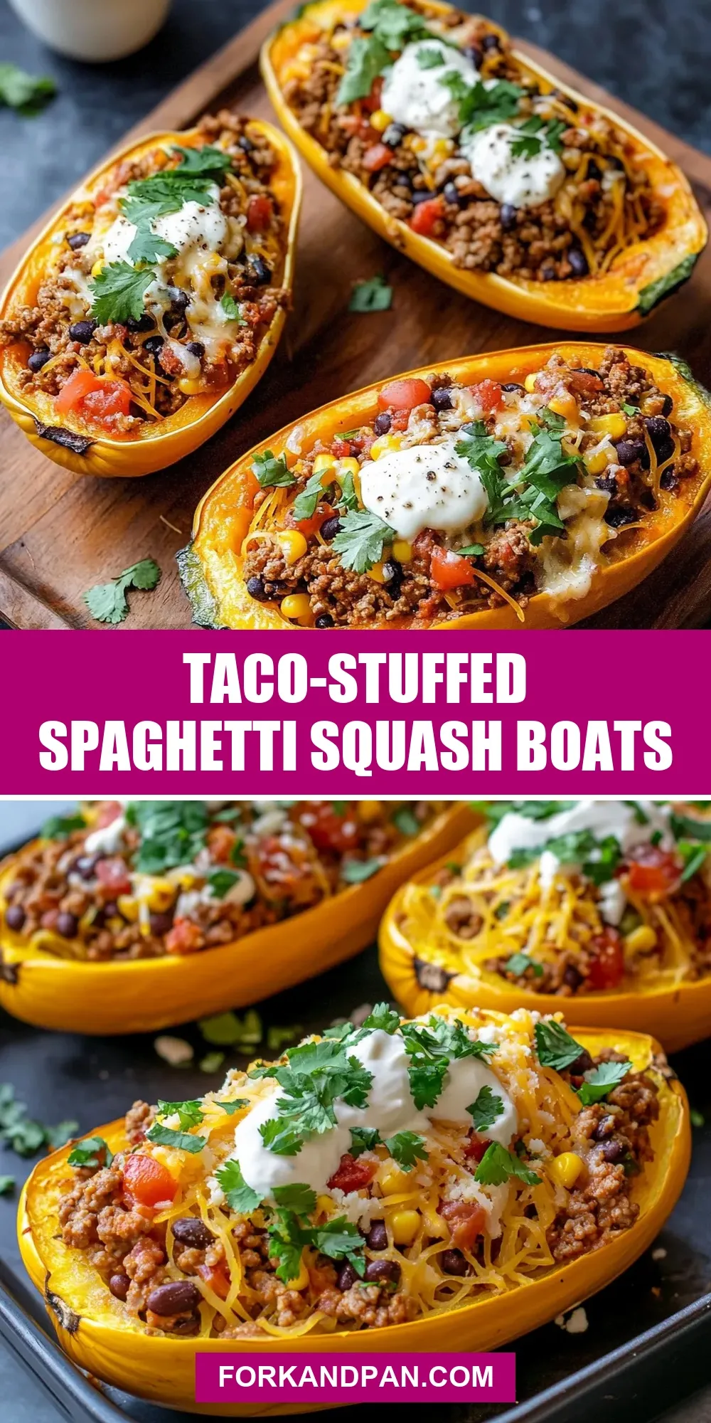 Taco-Stuffed Spaghetti Squash Boats (Fresh & Delicious)