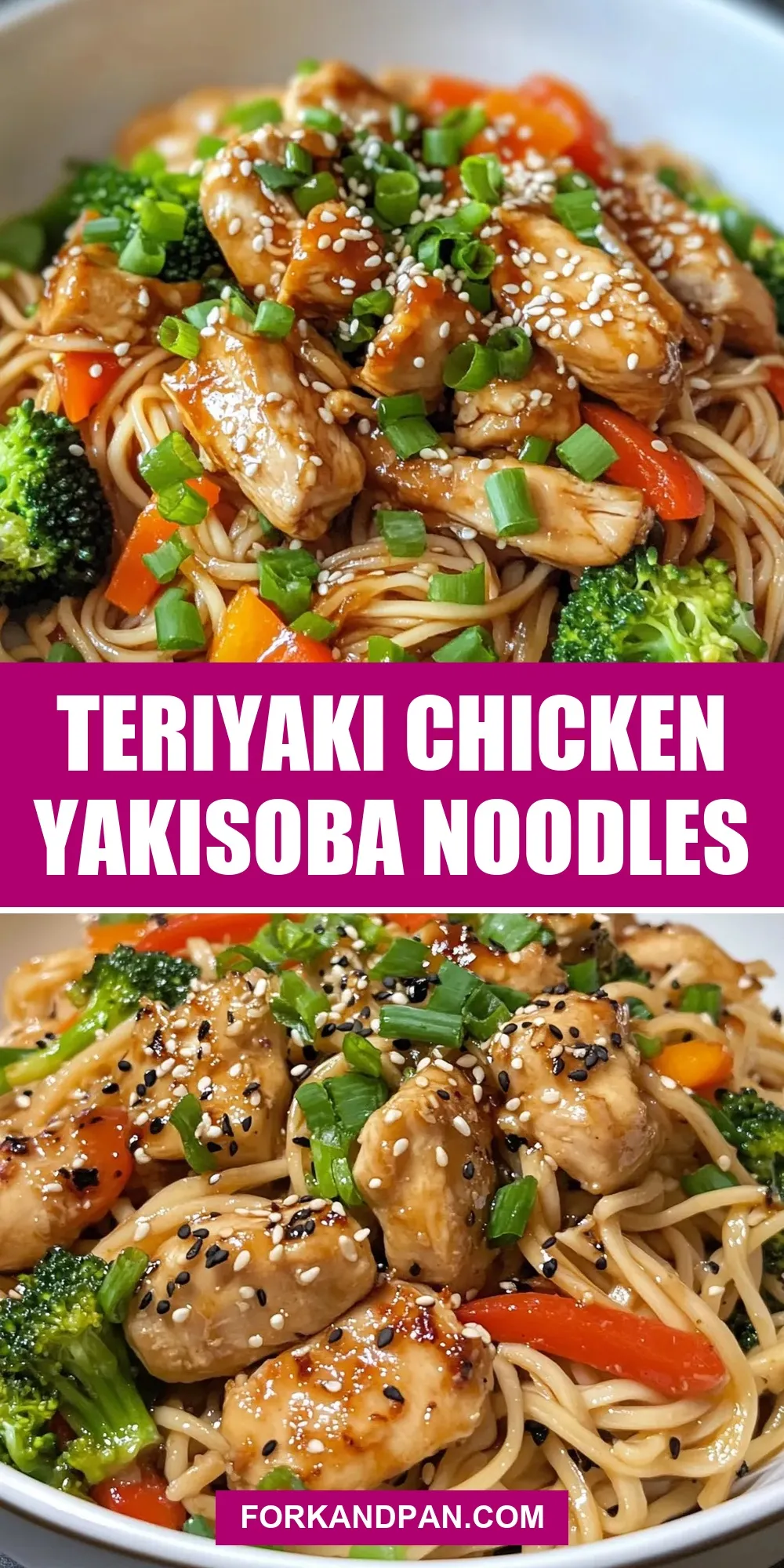 Teriyaki Chicken Yakisoba Noodles (Homemade & Delicious)