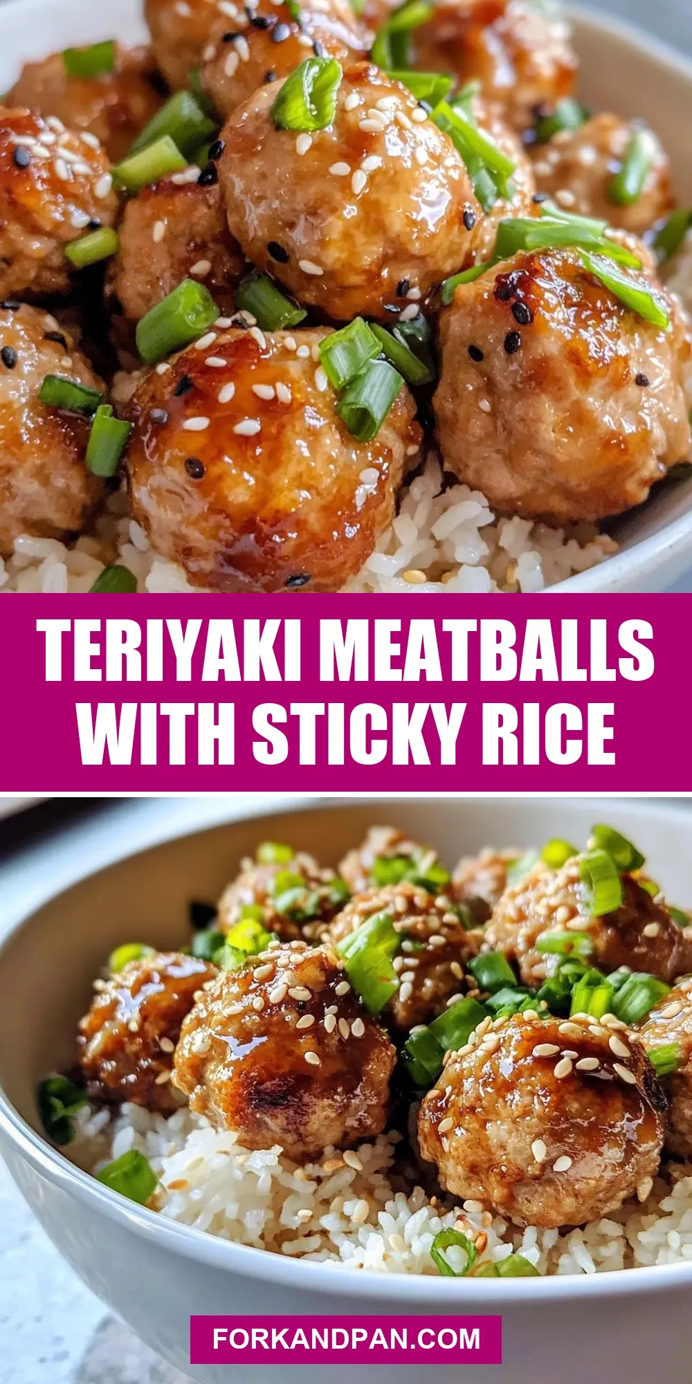The Best Teriyaki Meatballs With Sticky Rice Ever