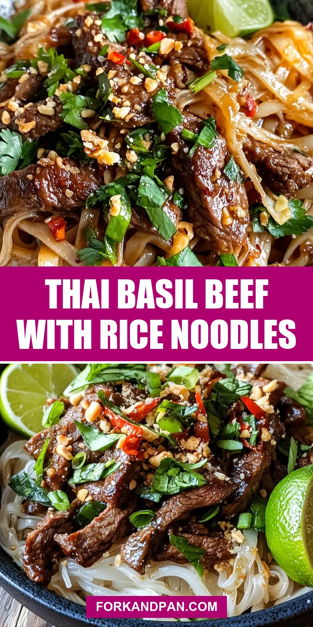 How To Make Creamy Thai Basil Beef With Rice Noodles