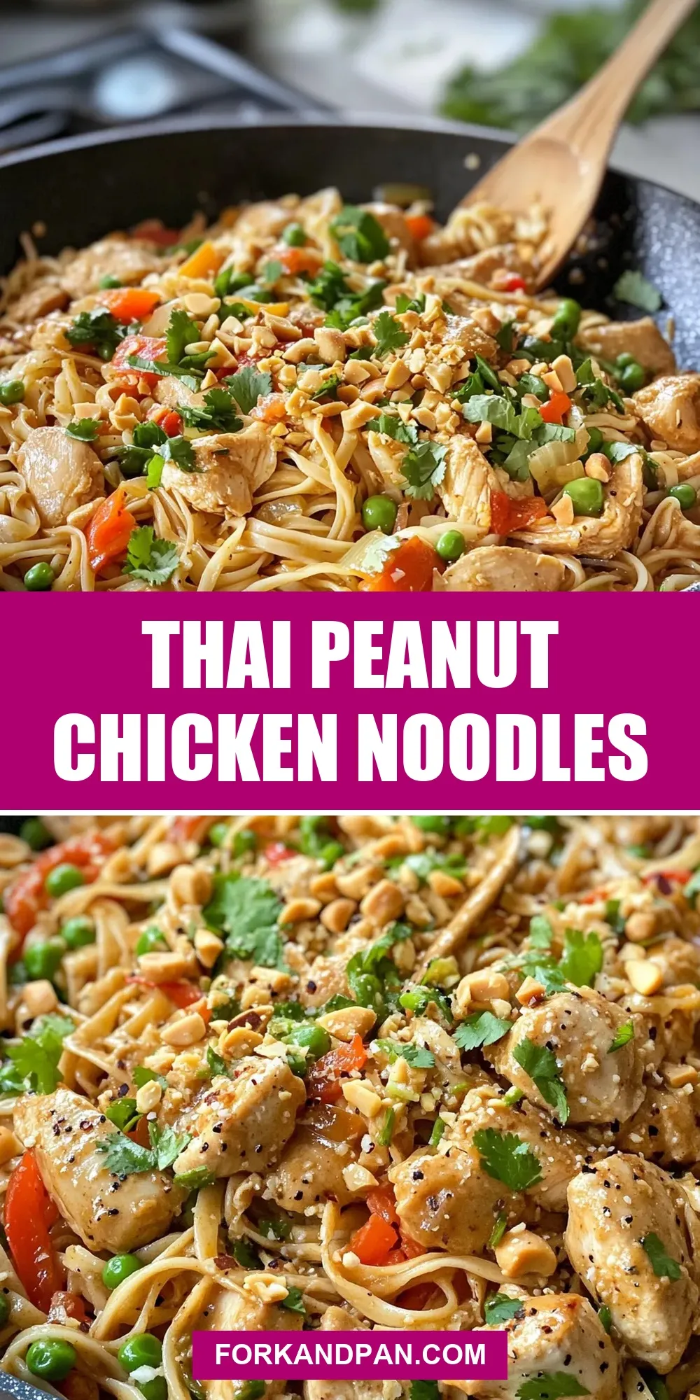 Easy Thai Peanut Chicken Noodles Recipe