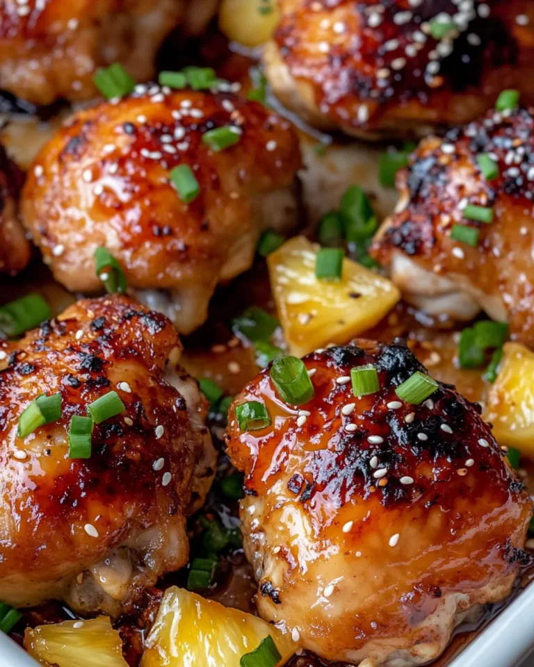 Homemade Baked Teriyaki Chicken Thighs with Pineapple recipe photo