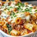 Homemade Baked Ziti with Italian Sausage & Spinach recipe photo