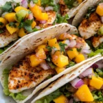 Homemade Cajun Blackened Fish Tacos with Mango Salsa photo