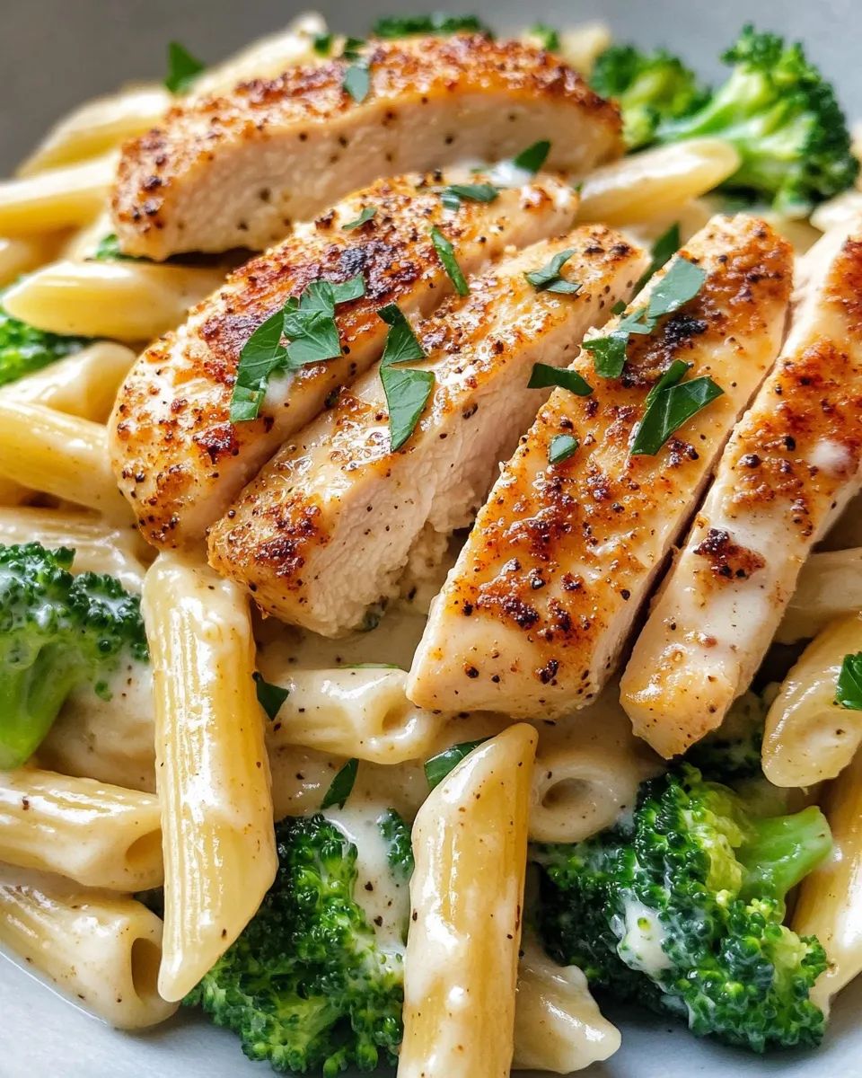 Homemade Cajun Chicken Alfredo with Broccoli & Penne recipe photo