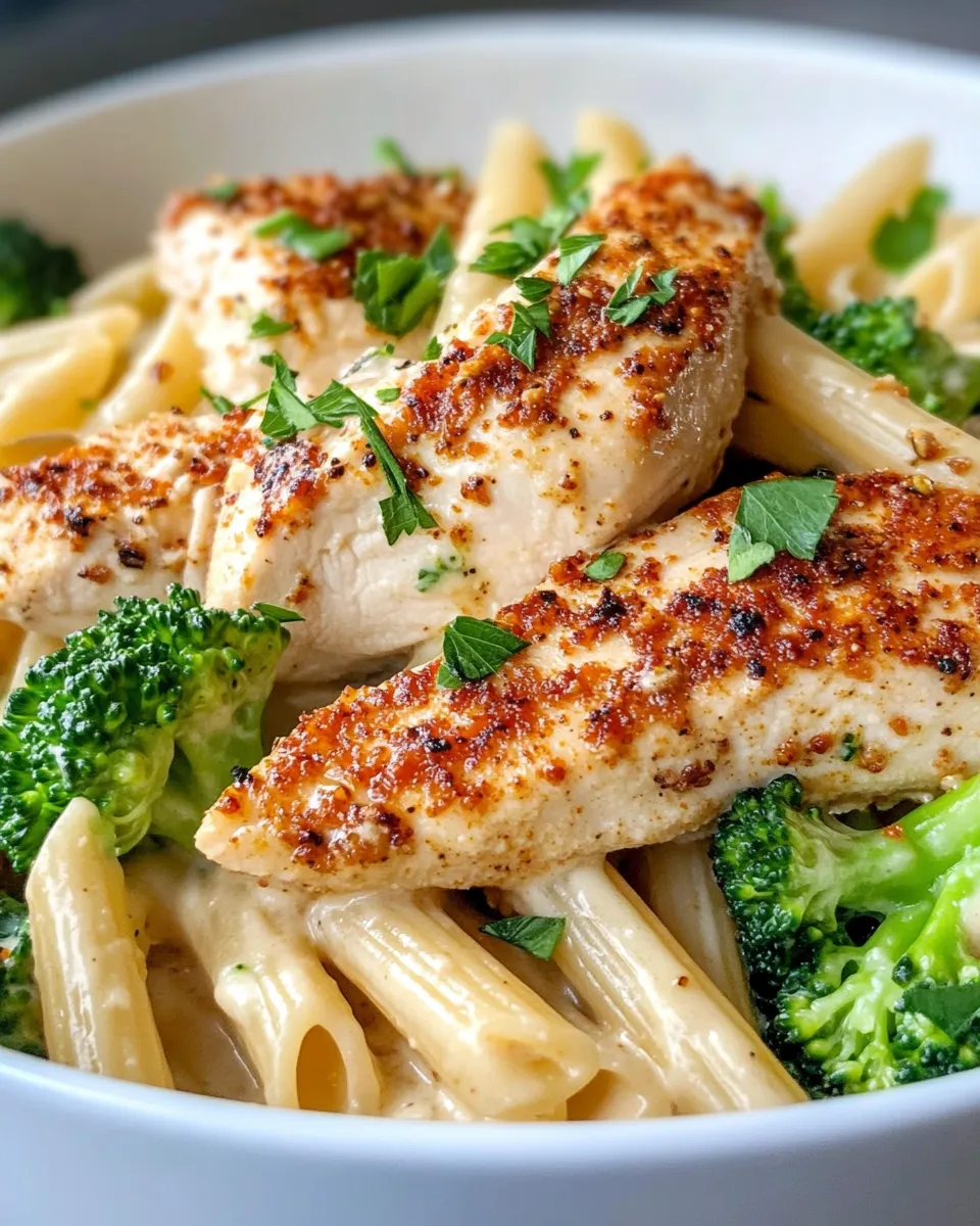 Delicious Cajun Chicken Alfredo with Broccoli & Penne picture
